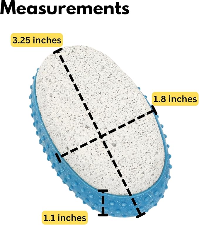 Iconikal Pumice Exfoliating Stones with Rubber Grip, 30-Pack (Blue)