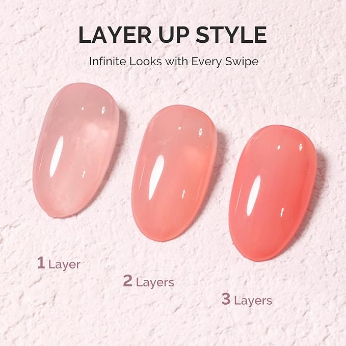 MelodySusie Jeweliver Nude Gel Nail Polish, 0.5Fl.oz Milky Gel Polish Pastel Color Soak Off UV LED Light Cure Gift for Women Manicure Nail Art DIY at Home JM26