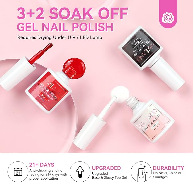 SAVILAND Acrylic Nail Kit with Drill and U V Light – Clear White Pink Acrylic Powder Black Red White Gel Nail Polish Nail Tools for Nail Art Gel Nails DIY | Complete nail tools,clear white pink acrylic powder, black red white gel polish, nail art DIY h...