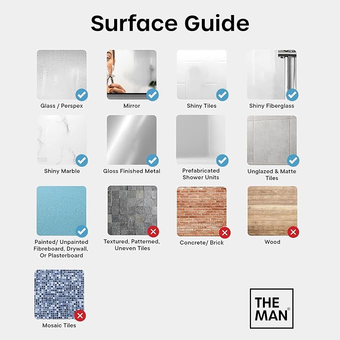 The Man Scrub Box - Complete Shower Scrubber Set for Men | Complete face, body and back shower scrub set with hooks for exfoliation, smoother-feeling skin and storage.