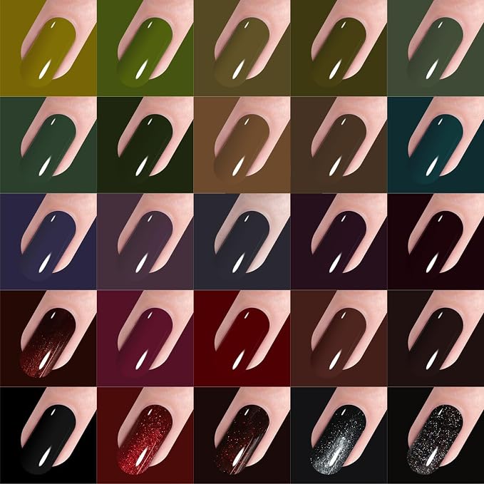 Vishine 48PCS Gel Nail Polish Kit with UV Light include 45 Colors Gel Polish Nail Kit Soak Off Base Coat No Wipe Top Coat Matte Top Coat Nail Polish Set Manicure Tools Nail Lamp Nail Gel Kit for Women