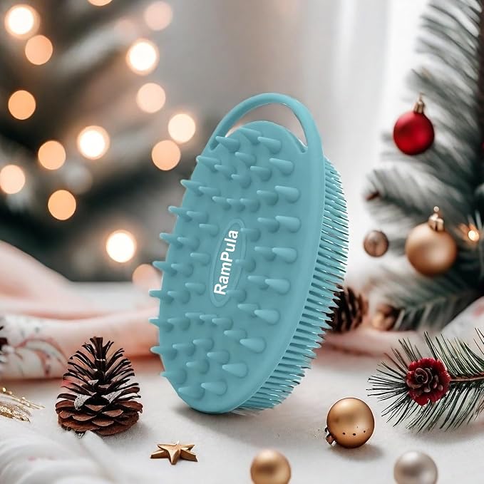 Silicone Body Scrubber – Dual-Sided Silicone Loofah for Shower, Set of 2 Soft Exfoliating Body Bath Shower Scrubber Loofah Brush Easy-to-Clean for Sensitive Kids Women Men All Kinds of Skin
