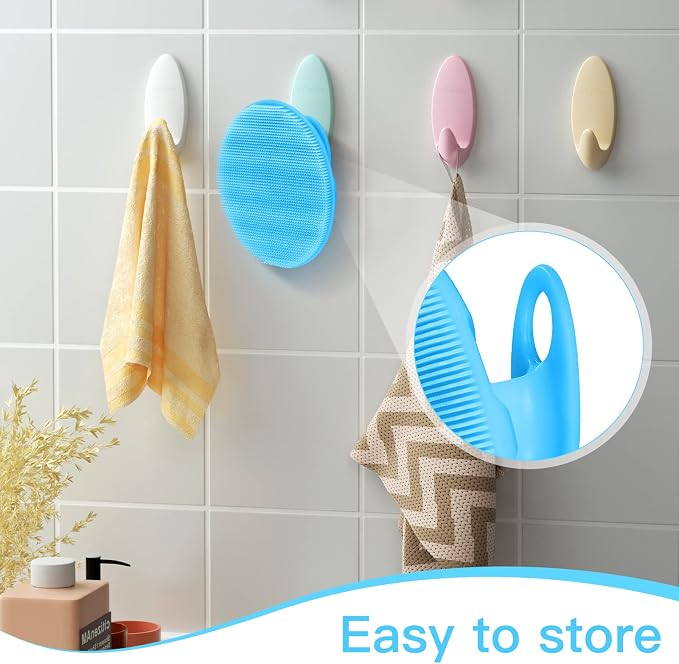 INNERNEED Silicone Body Cleansing Brush Exfoliating Scrubber, Blue | Gentle Massage, Deep Clean, Hygienic Shower Scrub Brush Soft Bristles for All Skin Types, Easy to Hold