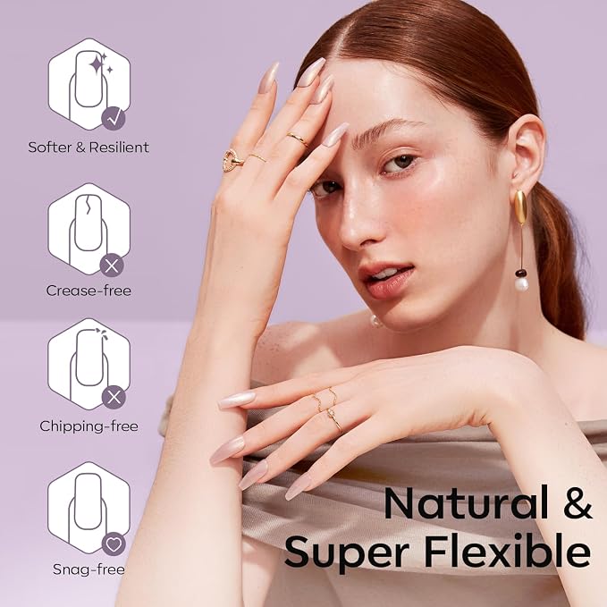 Modelones Extra Short Square Nail Tips 510pcs Full Matte for Press Ons Nail | Pre-shaped Full Cover Clear Acrylic Gel Kit False Press on Nails Making