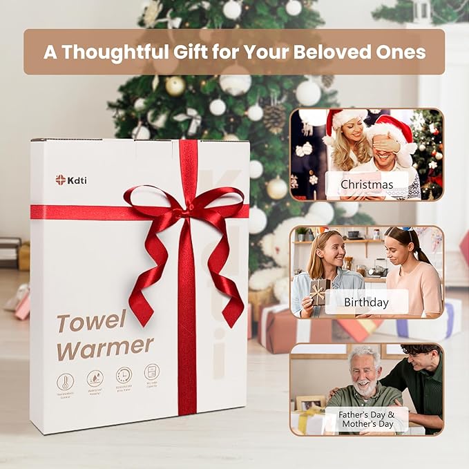 Towel Warmer Bucket - Hot Towel Warmer for Bathroom & Home Spa, Fits 3 Oversized 40"x70" Towels/Bathrobes/Blankets, Auto Shut Off & Adjustable Timer (Countertop- Geometric Weave Style)
