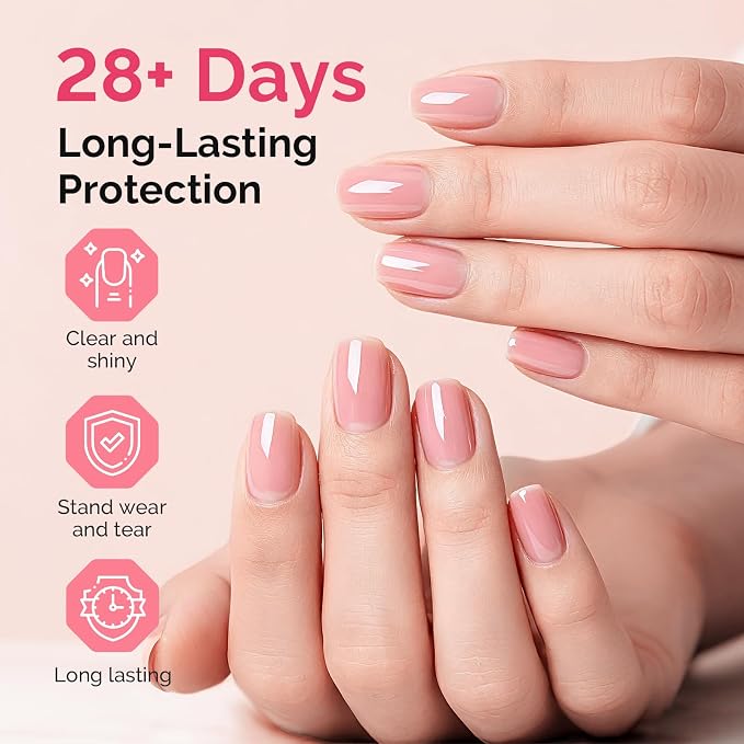 MelodySusie Builder Gel 027 Nail Dehydrator and Primer Set Long Lasting Shine Nail Polish Art Design Manicure Kit Perfect Gifts for Women Girls 3 Pcs 15ml