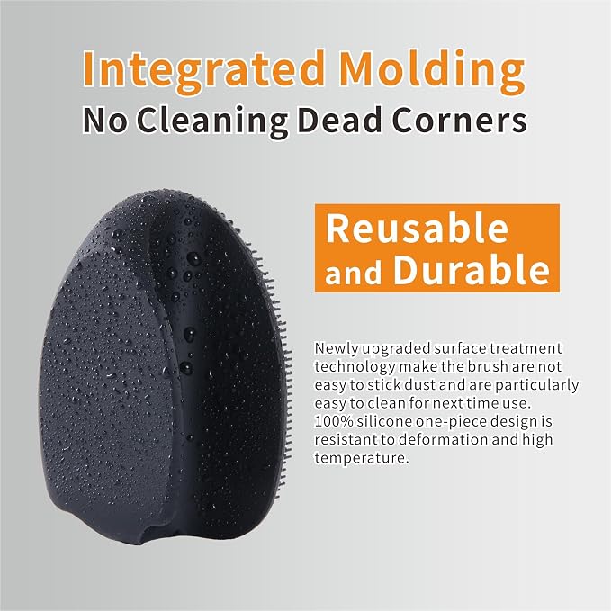 Soft Silicone Face Scrubber with Body Scrubber for Shower Gentle Exfoliating-Facial Exfoliator Scrubber Brushes for Sensitive Skin Deep Cleansing- Gift Women Men Skin Care Tool