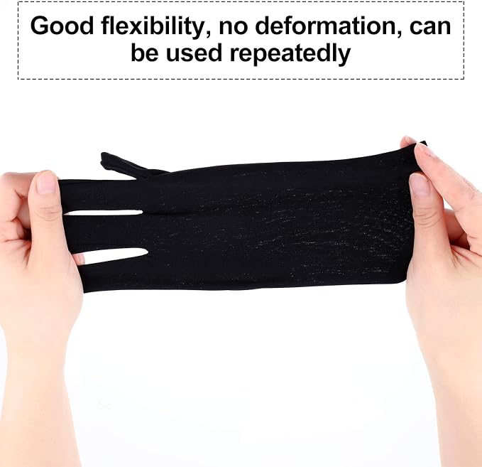 Syhood 3 Pair UV Gloves for Gel Nail Lamp Upf50+ UV Fingerless Protection Glove for Manicures Protect Hand from Sun Nail Lamp
