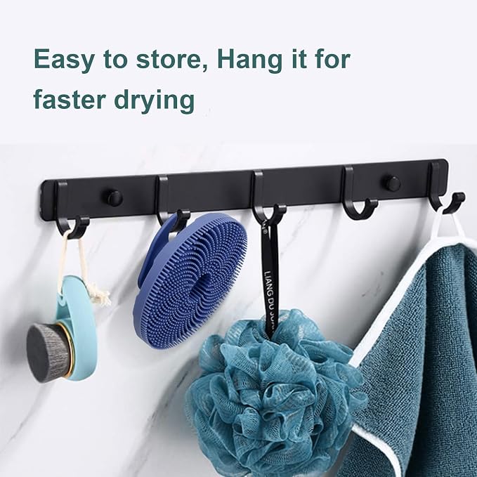 Food-Grade Silicone Body Scrubber Exfoliating & Massaging Brush, Dark Blue | INNERNEED Hygienic Shower Scrub Skin Wash Bath Tool for All Skin Types, Lathers Well, Longer Service Life