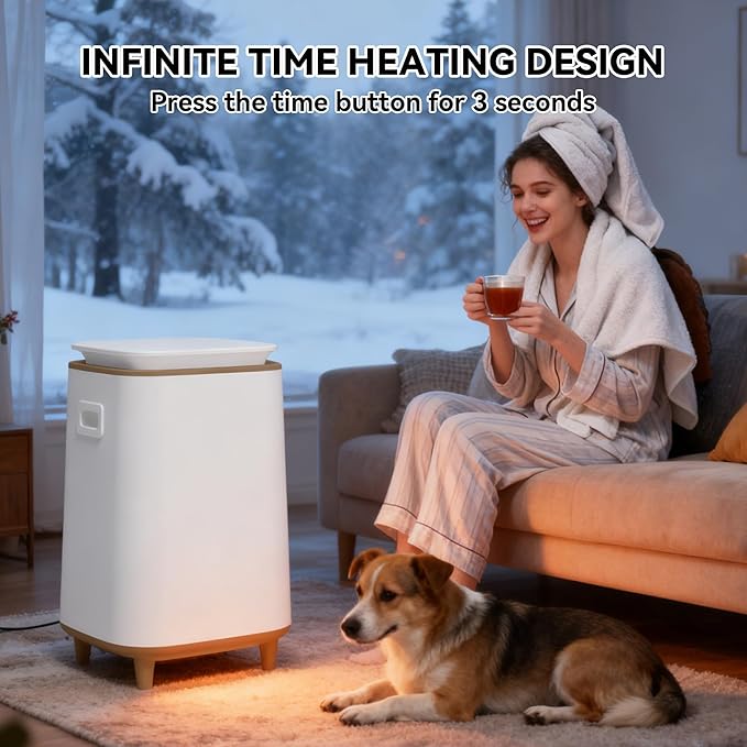 Large Towel Warmer for Bathroom, Unlimited Heating Heated Towel Warmers Bucket, Bath Blanket Warmers for SPA, Auto Shut Off, Fits Up to Two 40"X70" Oversized Towels, Bathrobes, Ideal Gifts, Brown