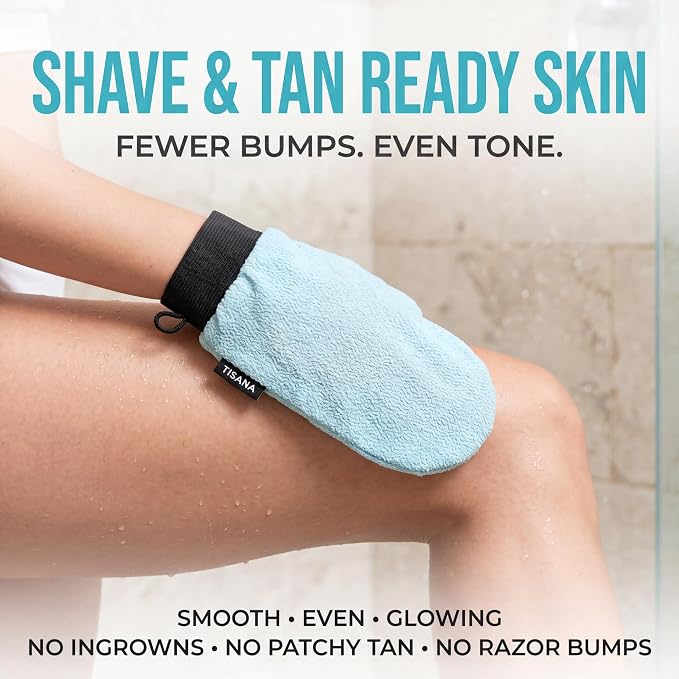 Exfoliating Glove for Shower – Dual-Sided Scrubber Mitt – Deep Exfoliation Washcloth Mittens – Dead Skin & Tan Remover for Body – Body & Face Exfoliator Loofah Wash Cloths for Showering (5-Pack)