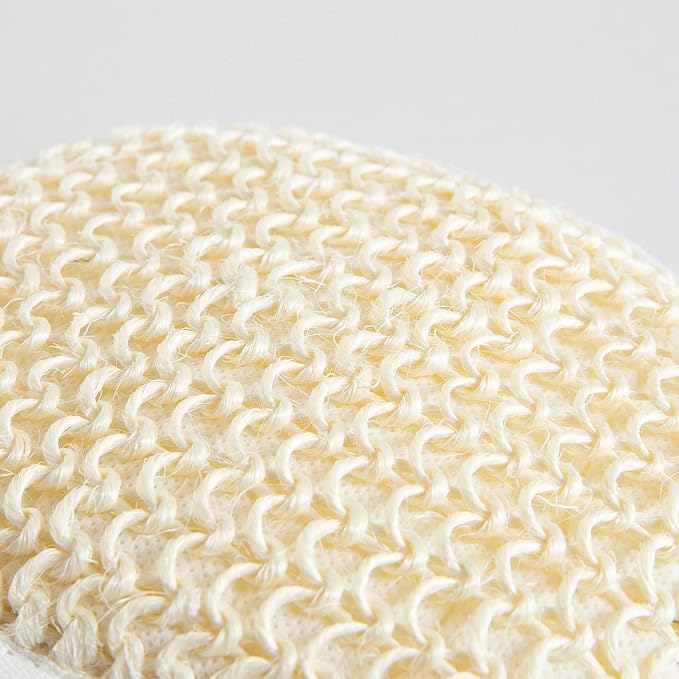 Chakra Sisal Fiber Exfoliating Loofah Pad Scrubber for Face and Body - Deep Cleansing Scrub Sponge, Essential Bath and Shower Accessory