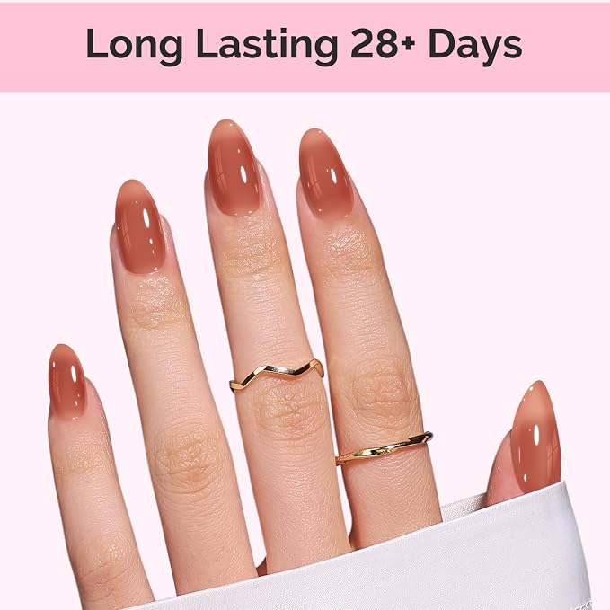 MelodySusie Brown Gel Nail Polish, 0.5Fl.oz Jeweliver Gel Polish Dark Brown Nude Color Coffee Soak Off UV LED Light Cure Gift for Women Girls Winter Nail Art Manicure DIY at Home JC17