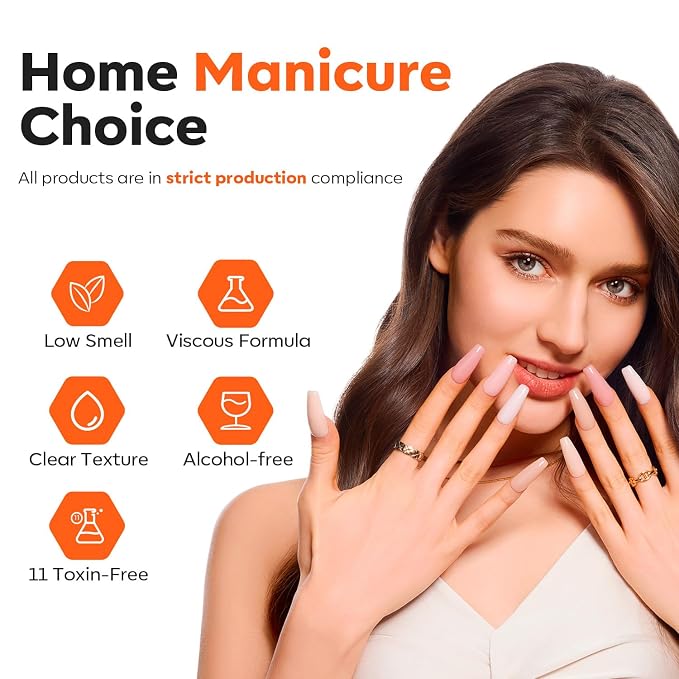 modelones 50g Clear Solid Builder Gel for Nails Poly Nail Gel Extension | Non-Sticky Gel Nail Polish Apply Upgraded 3D Art Sculpting Molding Starter-friendly