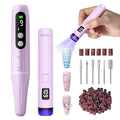 MelodySusie PC90G Cordless Nail Drill & P-Art01R Handheld UV Lamp | Starter Kit for Manicure, Acrylic Nails & Gel Polish, Portable for Home, Salon & Travel, Beginner Essential Set Purple
