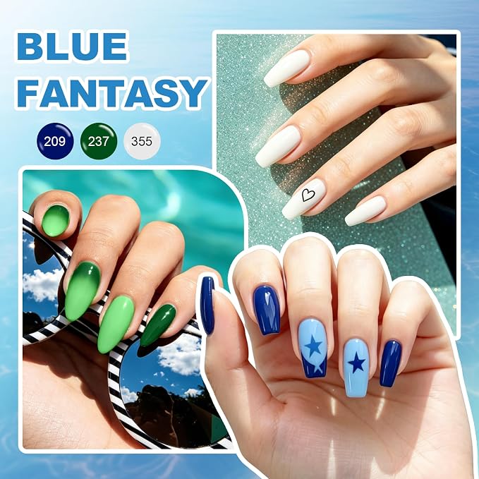 phoenixy 30pcs Gel Nail Polish Set | 24 Colors, 6pcs Base and Top Coat, Glitter Pink White Red Black Purple Blue Yellow, U V Gel, DIY Gifts for Women