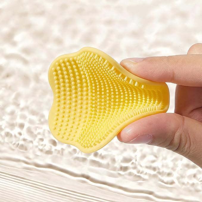 3 Pack Cute Soft Baby Bath Brush, Cradle Cap Brush, Silicone Scalp Massage Brush, Head Scrubber Baby Bath Essential for Dry Skin, Cradle Cap Treatment and Eczema, Exfoliating (Cat Paw)