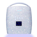 48W Cordless UV LED Nail Lamp,Rechargeable Gel Nail Dryer with Handle Nail Art Manicure Tools for Home and Salon (Pearl Diamond)