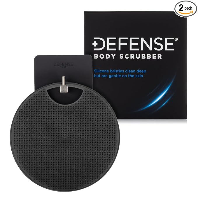 Defense Soap Body Scrubber Shower Hook Combo Set