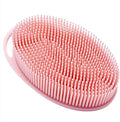 Pink Exfoliating Body Scrubber and Shower Brush - Soft Silicone Loofah for Kids and Adults - All Skin Types