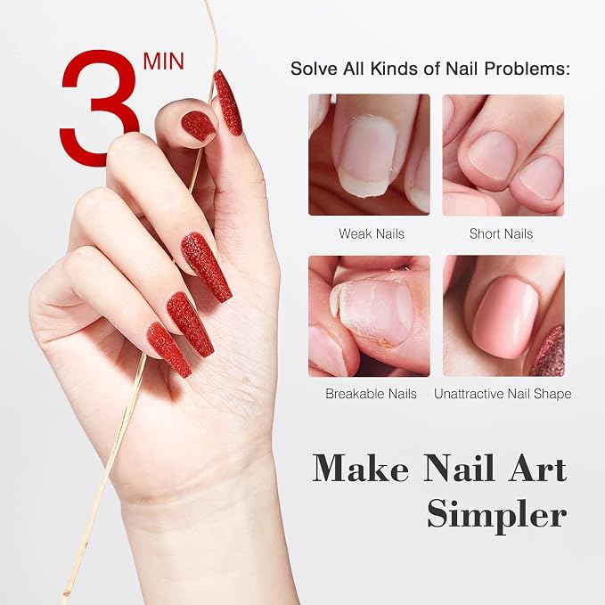 SAVILAND Gel Nail Kit Starter Set: 14-Day Last Nail Glue Gel and 500Pcs High Clear Nail Tips for Press On 10 Sizes Mini U V Nail Lamp Nail Clipper Manicure Tools Easy Use for Home Salon and Nail Care