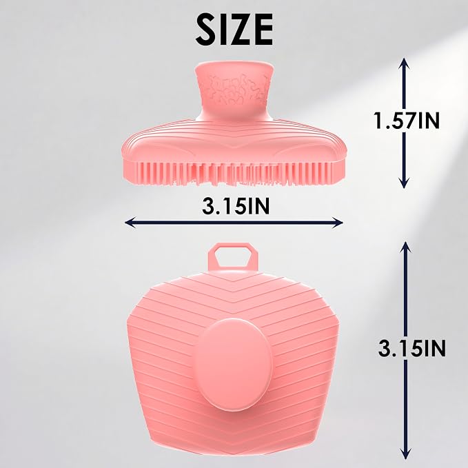 RamPula Face Scrubber, Silicone Exfoliating Brush for Men Women, Facial Cleansing Brush, Manual Waterproof Cleansing Skin Care, Blackhead Removing Pore Cleansing Massaging Face Brushes - Pink | Softening,Massage,Smoothening,Pores,Cleansing,Exfoliating