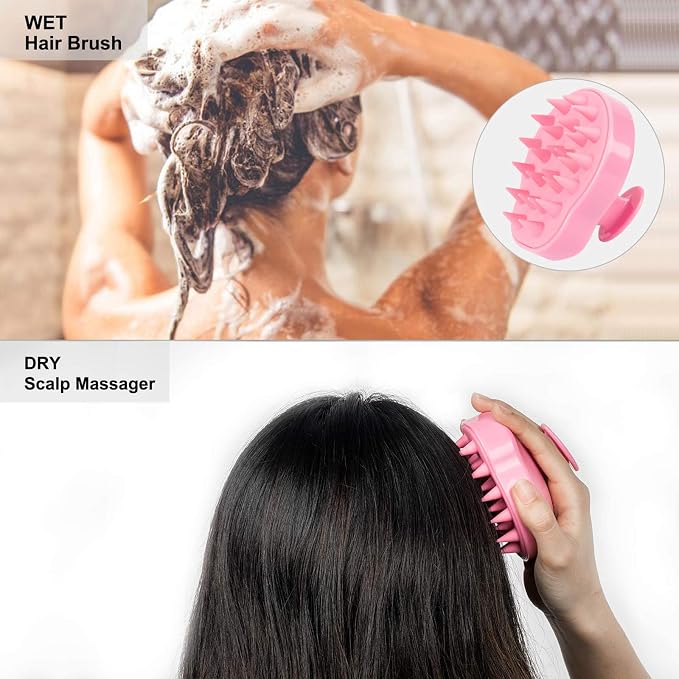 HEETA 2-Pack Hair Scalp Massager Shampoo Brush with Hair Scalp Massager Brush Bundle