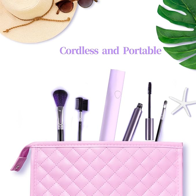 UV Light for Gel Nails, Mini UV LED Nail Lamp Handheld with Stand | Portable Nail Dryer Rechargeable USB Cordless, Nail Light with 2 Timers for Fast Drying, Violet