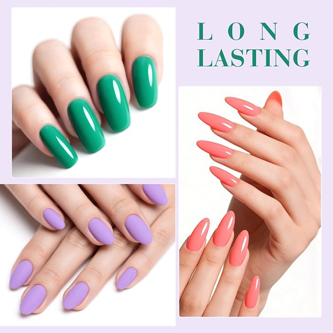CANNI 9ML Gel Nail Polish Set, 6 Blue Green Shades UV LED Soak Off Gel | Smooth Application • Highly Pigmented • Glossy Finish • Long-Lasting Wear • Nail Art • Salon DIY Manicure • Easy Application