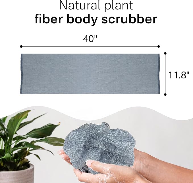 Yiclick Exfoliating Washcloth Towel, Japanese Exfoliating Wash Cloth, Korean Body Scrubber Exfoliator, Back Scrubber Washer for Shower Bath, Body Scrub African Net Sponge Loofah Luffa Colors