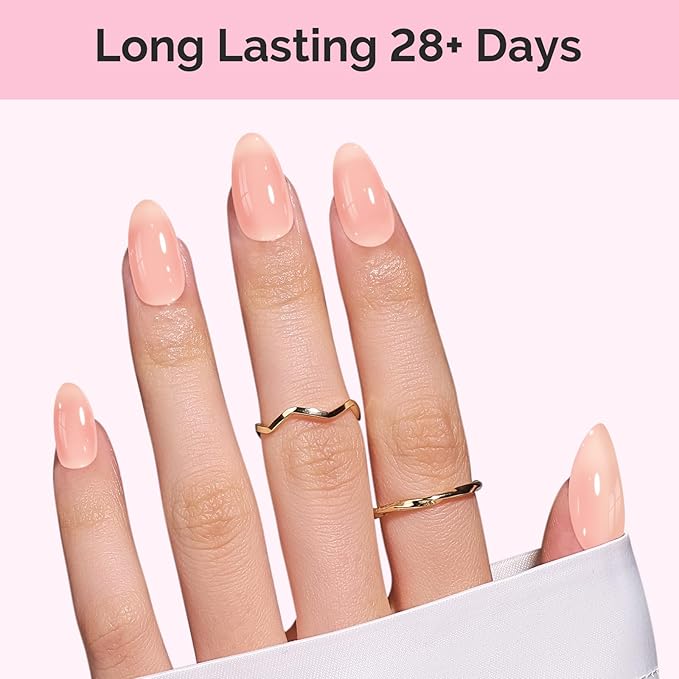 MelodySusie Jeweliver Nude Gel Nail Polish, 0.5Fl.oz Milky Gel Polish Pastel Color Soak Off UV LED Light Cure Gift for Women Manicure Nail Art DIY at Home JM08