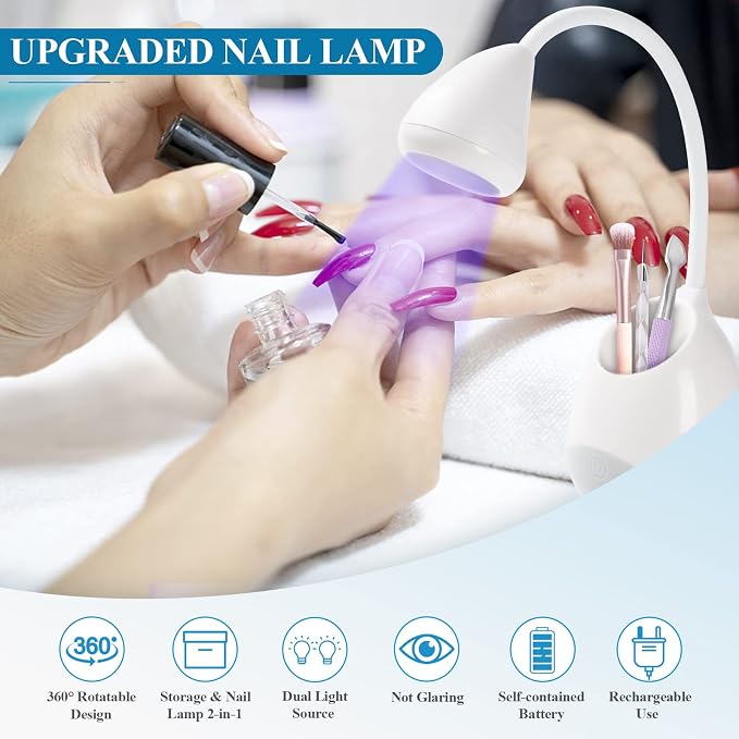 SAVILAND LED UV Nail Lamp: 36W Mini UV Light for Gel Nails with Nail Brush Holder Gel Nail Lamp and Flash Cure Light for Nails Portable U V Lamp for Rhinestone Curing for Home DIY Nail Salon