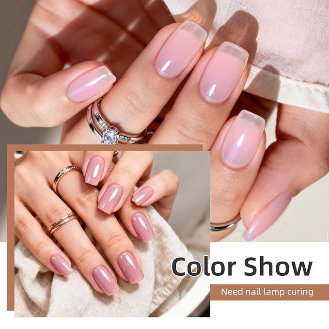 JODSONE 60 PCS Gel Nail Polish Starter Kit with U V Light 55 Colors Gel Polish Base Top Coat for Women and Girls
