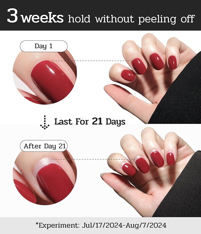 Nail Polish Strips - No UV Lamp Needed (Sepia Tone Brown) | 22 Pcs Salon Quality Gel Nail Stickers - Long Lasting Wraps Easy Application and Removal