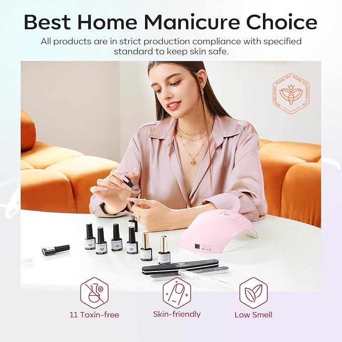 modelones Cat Eye Gel Nail Polish Set Glitter 6Colors Red Blue Purple