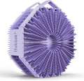 iTokGoK® Premium Silver-Infused 2 in 1 Silicone Body Scrubber, Double-Sided Design Body Brush Silicone Body Scrubber Exfoliating Body Brushes for All Skin for Showering, Lathers Well - Lavender