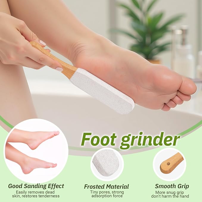 Long Handle Toe Gap Cleaning Brush+Body Shower Brush+Foot Grinder, Black | Silicone Foot Scrubber for Shower, Feet Cleaner Scrub Foot Care for Seniors,Elderly, Men and Women