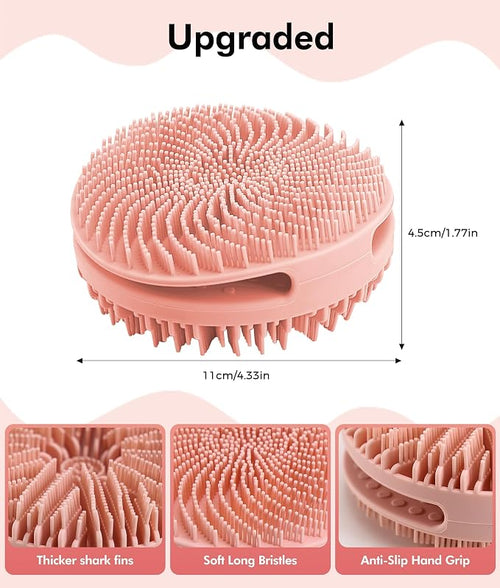 Body Scrubber - 3 Pack Dual-Sided Exfoliating Shower Brush & Bath Brush for Women Men, Gentle Body Brush with Rich Foaming, Alternative to Shower Loofah