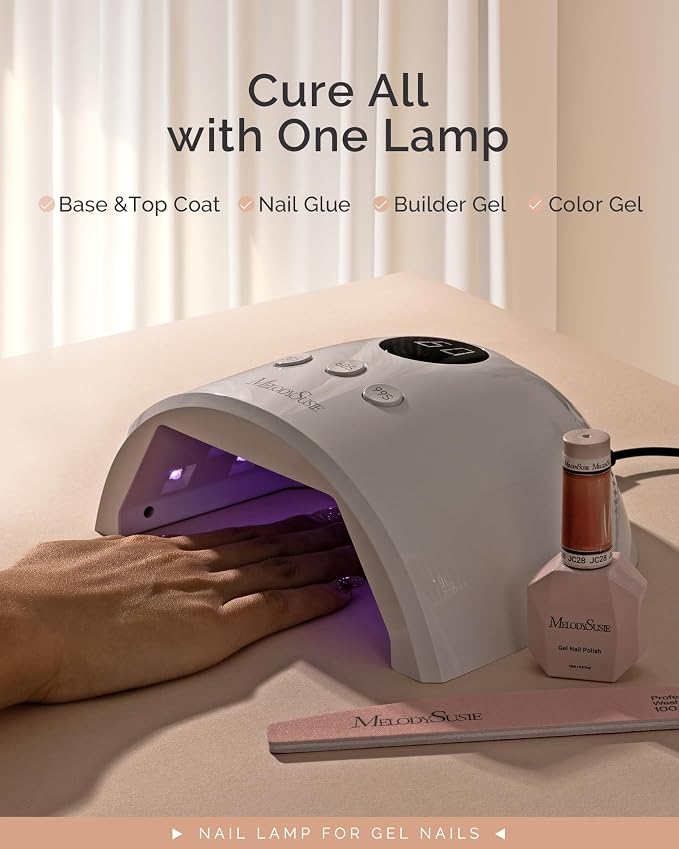 MelodySusie UV Nail Lamp with Nail Stamper Kit