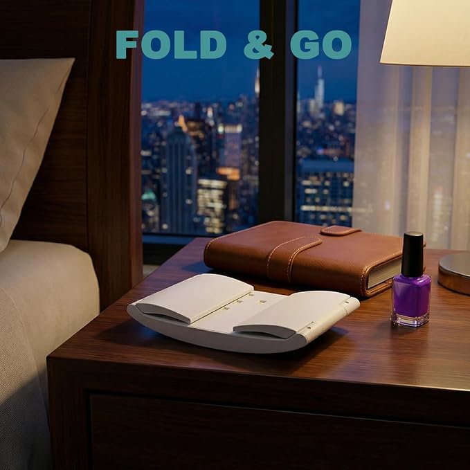 UV Led Nail Lamp Spacious Foldable Curing Light Dryer for Gel Nails Polish(White lamp pro)