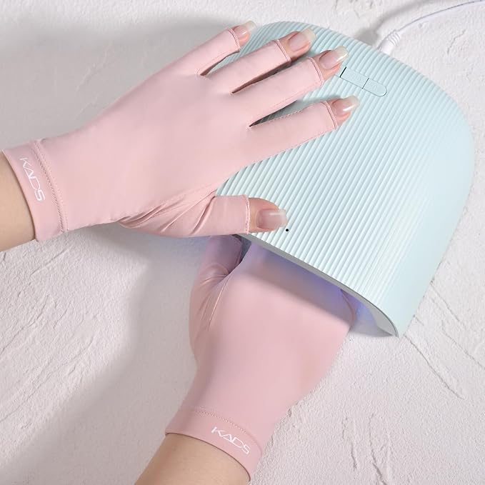 KADS UV Gloves for Nail Lamp,Professional UPF100+ UV Protection Gloves Fingerless Gloves Shield Skin from Sun and Nail Lamp