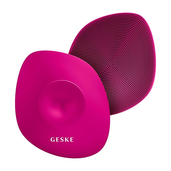 GESKE Body Brush | 4 in 1 | Design with Metal Ring | Cleansing Brush for the Entire Body | Professional Deep Cleaning | Soft Silicone Bristles | Ergonomic Two-Finger Design