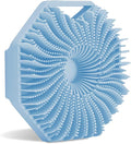 Sud Scrub® Antimicrobial Silicone Body Scrubber, Exfoliating Body Brush for Sensitive Skin, Antibacterial Shower Scrubber for Body, Bathroom Essentials for Men & Women, Blue
