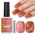 Makartt Cat Eye Gel Nail Polish - 10ml Romantic Holographic Fruit Gel Nail Polish with Magnet Stick, Glitter, UV/LED Curing Salon Home DIY Manicure - Pomegranate