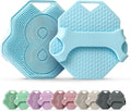 Silicone Shower Body Scrubber, Exfoliating Loofah Alternative - Sky Blue | Exfoliating loofah alternative, zinc & silver-infused silicone, hygienic, gentle for sensitive skin, durable & long-lasting