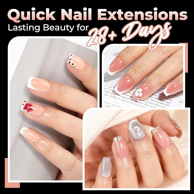 UNA GELLA Short Square Nail Tips Pre-buff Half Matte Gel Nails Tips 120Pcs | Soft Gel Nail Tips Short Square Clear Full Cover Fake Acrylic Nails for Nail Extensions DIY Home Salon 12 Sizes for Women