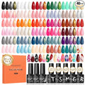 PEACECOLOR Gel Nail Polish Set 40Pcs, Gel Polish Kit 35 Spring Summer Colors with Base Coat Glossy Matte Glitter Top Coat White Nude Neutral Brown Pink Red Soak Off Nail Art Gifts for Women Home