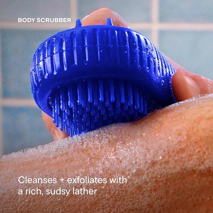 Harry's Men's Body Wash with Scalp & Body Scrubber - Stone - 18 fl oz - Shower Gel for Men - Flexible Exfoliating Shower Brush for Massage and Cleansing