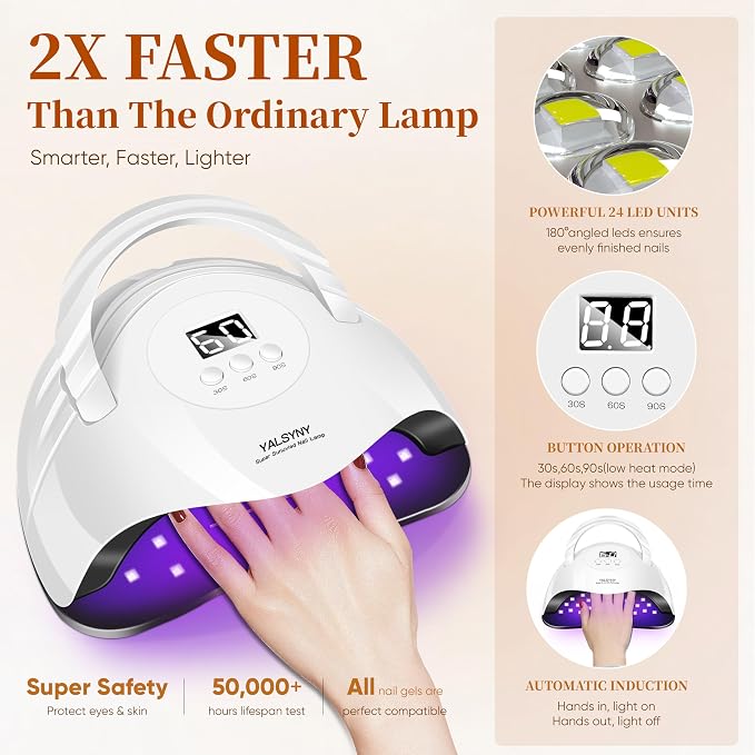Gel Nail Polish Kit,With UV LED Nail Dryer,Electric nail drill kit,Nail Tools DIY Home