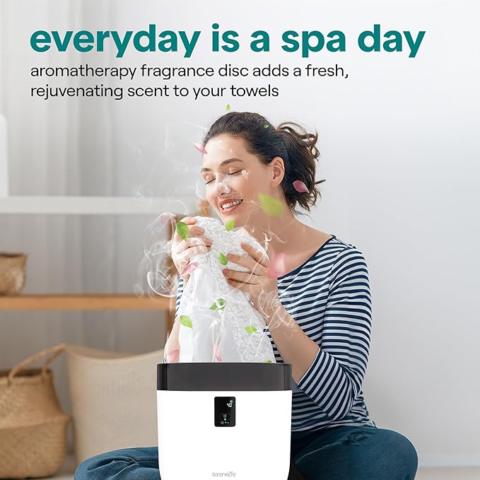 Serenelife Counter Towel Warmer, Luxury Towel Warmer Bucket, Towel Warmer for Bathroom, Auto Shut Off, Fits Oversized Towels, Bathrobes, Blankets, PJ's and More